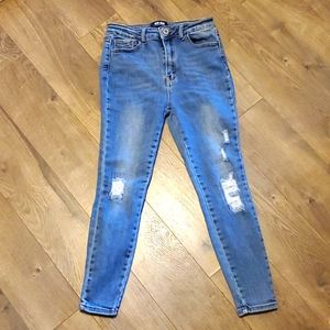 Wax jeans stretch Denim high rise ankle 13/31
